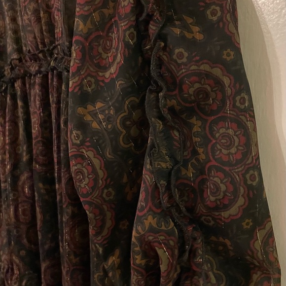 ZARA Beautiful Short Ruffle Boho/Western Style Dress Sz XL - Picture 5 of 9